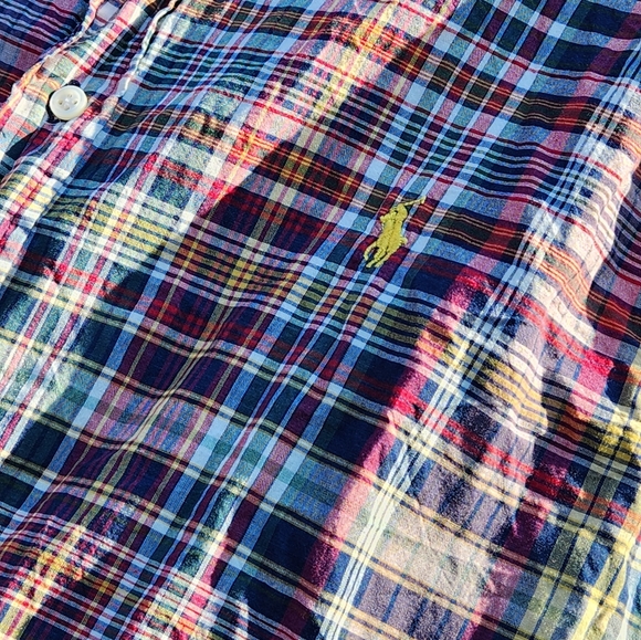 Ralph Lauren The Madras Button Down Classic Fit Shirt  XL - Picture 8 of 10